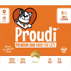 Proudi Raw Turkey & Chicken Cat Patties 1.08Kg