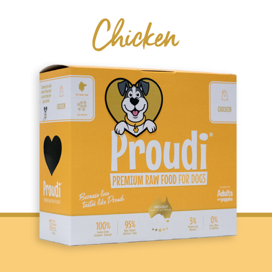 Proudi Raw Chicken Dog Patties 2.4Kg