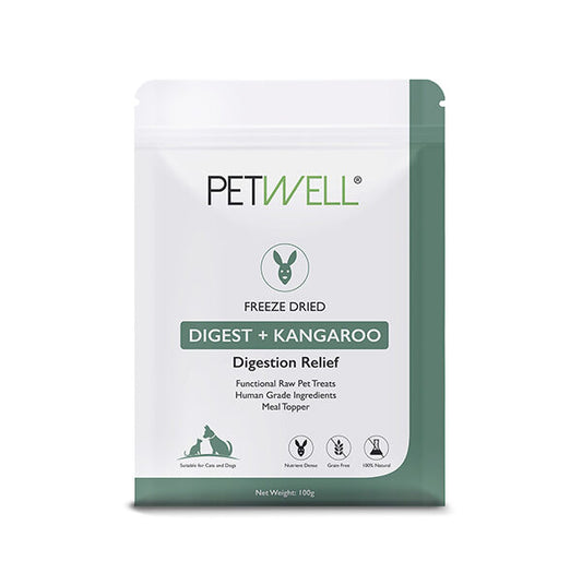 PetWell Freeze Dried Digest & Kangaroo - Digestion Relief