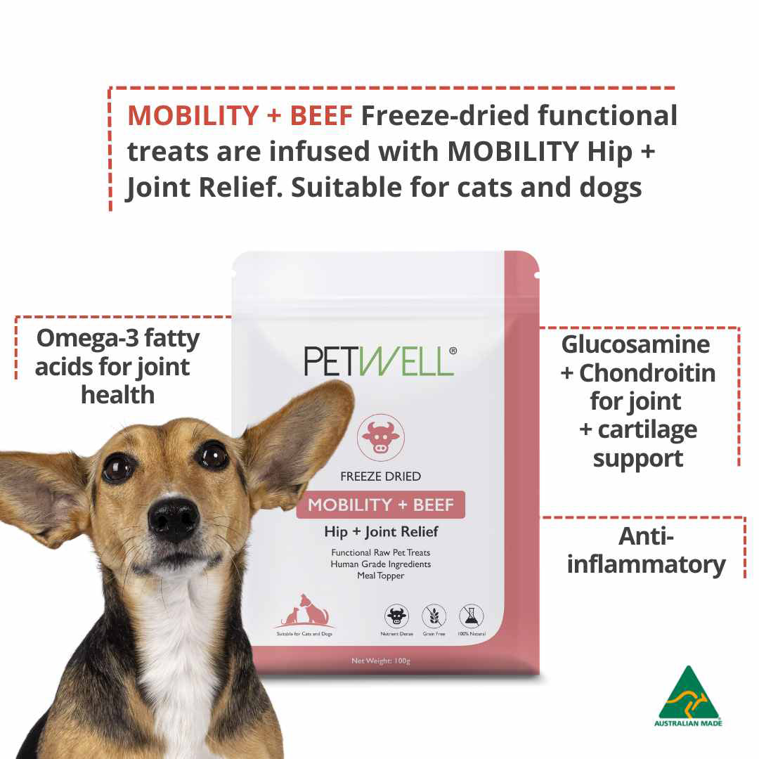 PetWell Freeze Dried Mobility & Beed - Hip & Joint Relief