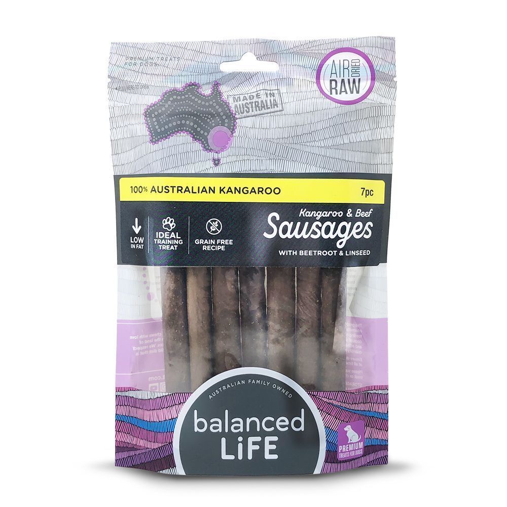 Balanced Life Venison Pork Apple & Kale Sausage Dog Treat 7-Piece Pack