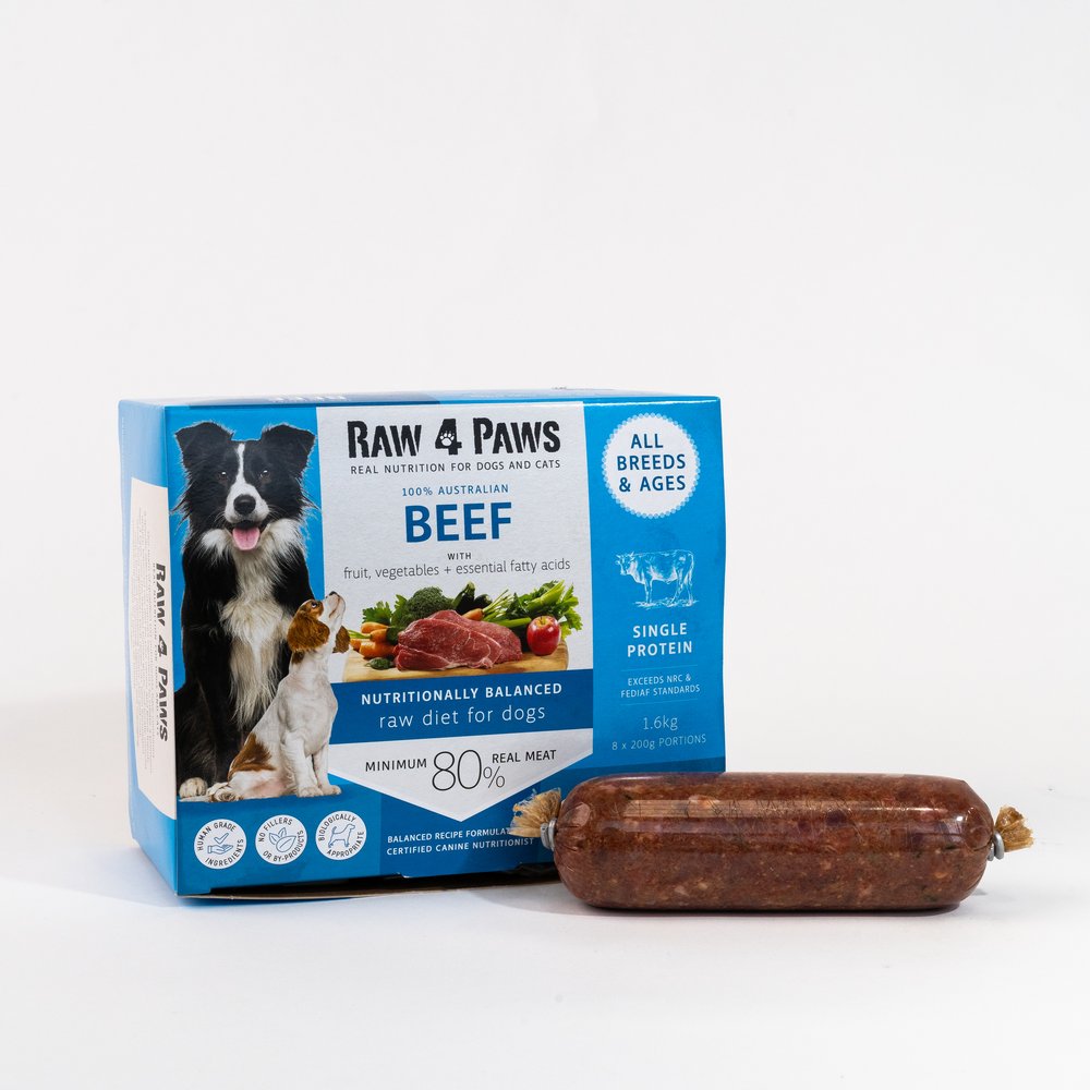 Raw 4 Paws Beef Rolls 200g x 8