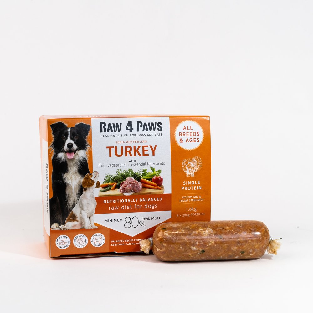 Raw 4 Paws Turkey Rolls 200g x 8