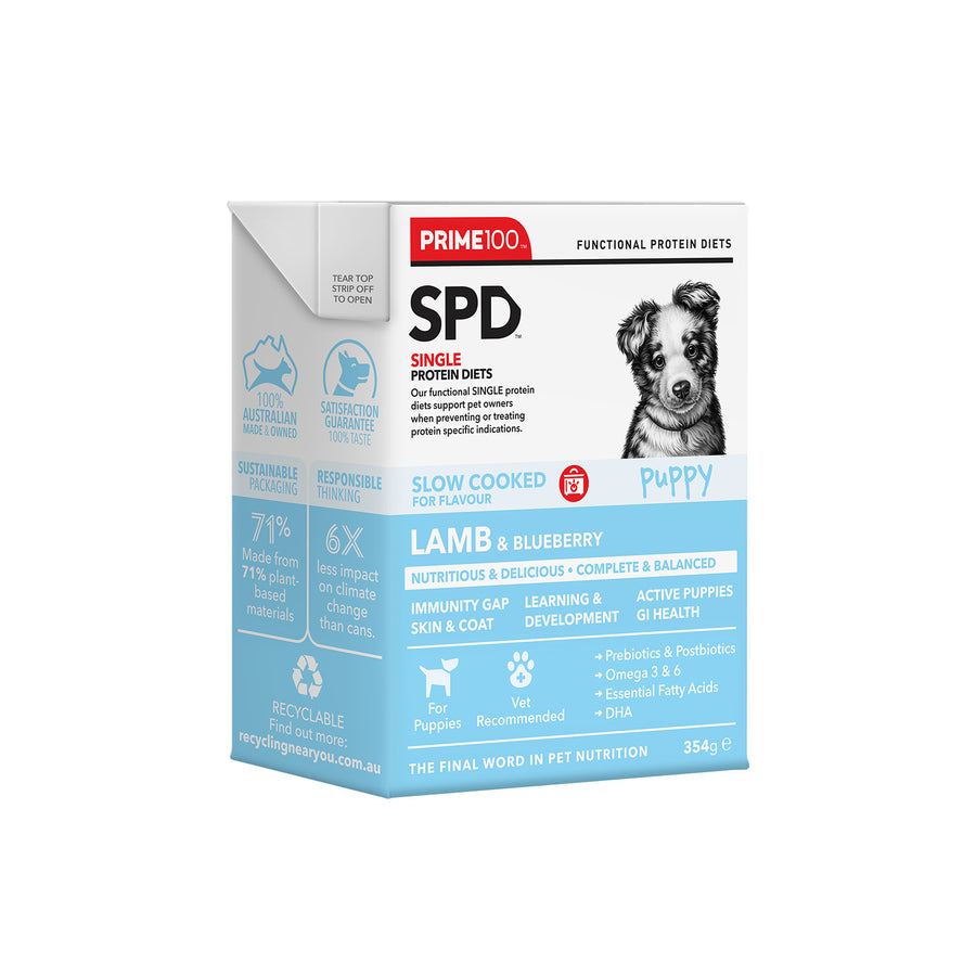 Prime SPD Slow Cooked Lamb & Blueberry Puppy 354g