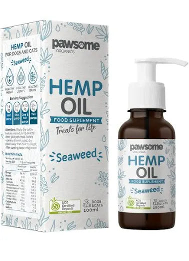 Pawesome Organics Hemp Seed Oil With Seaweed 100ml